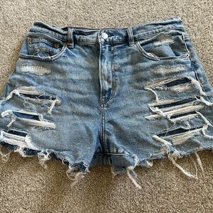 Denim Blue Distressed Women's Shorts